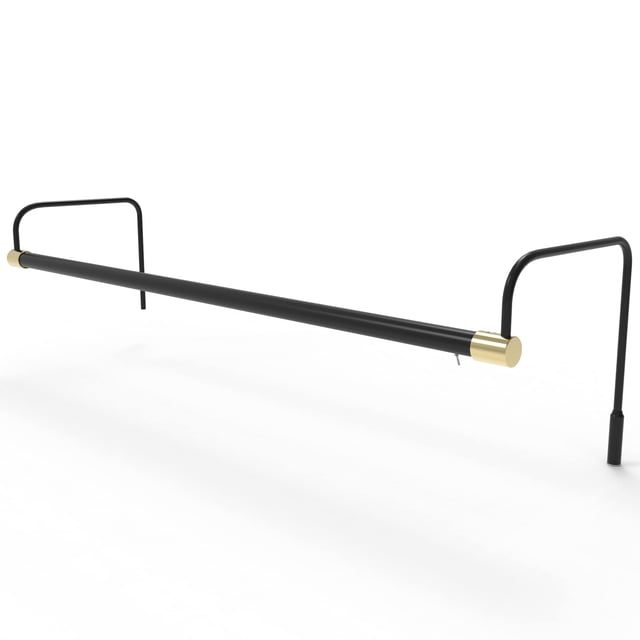 Cocoweb 30 Inch Tru-Slim Black and Brass Picture Light - LED, 2700K, Adjustable Arm, Plug-in, Toggle Switch, Sleek and Compact Design