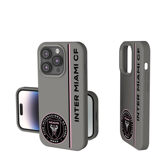 Keyscaper Gray Inter Miami CF Sidebar Soft Touch iPhone Case