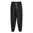 thumbnail image 1 of Ceisia Men Solid Color Loose Casual Pants Elastic Waist Drawstring Sports Gift Work Trousers, 1 of 4