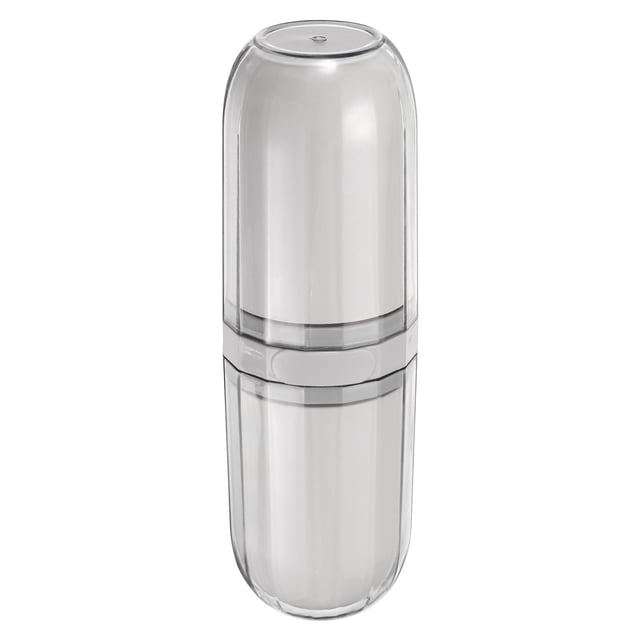 Estuche de Cepillo de Dientes de Viaje Uxcell con 4 Tazas Soporte Portátil para Cepillo de Dientes para Viajes, Blanco Transparente