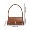 thumbnail image 3 of Women Shoulder Bag, Vintage Underarm Purse, Faux Leather Handbag, Curved Armpit Design, Medium Everyday Bag for Commuting and Dating, 3 of 6
