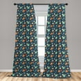 thumbnail image 5 of Ambesonne Cartoon Curtains, Planets in Space, Pair of 28"x84", Multicolor, 5 of 5