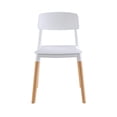 thumbnail image 2 of 4 Sillas Eames de comedor Midtown Concept Estocolmo con patas de madera estilo nórdico blanco, 2 of 8