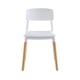 thumbnail image 2 of 4 Sillas Eames de comedor Midtown Concept Estocolmo con patas de madera estilo nórdico blanco, 2 of 8