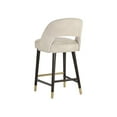 thumbnail image 4 of Home Square Monae 26" Faux Leather and Fabric Counter Stool in Cream - Set of 3, 4 of 7