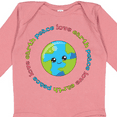 thumbnail image 4 of Inktastic Peace Love Earth Boys or Girls Long Sleeve Baby Bodysuit, 4 of 5