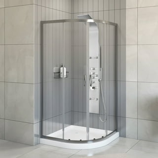 Stainless Steel Shower Shelf, Corner - Quadrant (Polished)