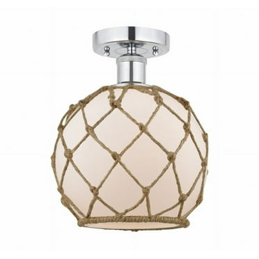 Innovations Lighting - Farmhouse Rope - 1 Light Semi-Flush Mount In Industrial