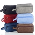 thumbnail image 1 of Men Travel Shaving Kits Cosmetic Makeup Organizer Women Toiletry Bag with Double Compartments Beauty Case, 1 of 8