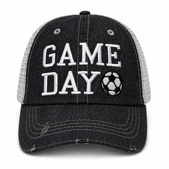 Cocomo Soul Embroidered Soccer Game Day Mesh Trucker Style Hat Cap Soccer Mom Gift Mothers Day