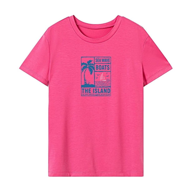 Camiseta para mujer Fernando Ropa casual de verano con cuello redondo para deportes Viaje a la playa