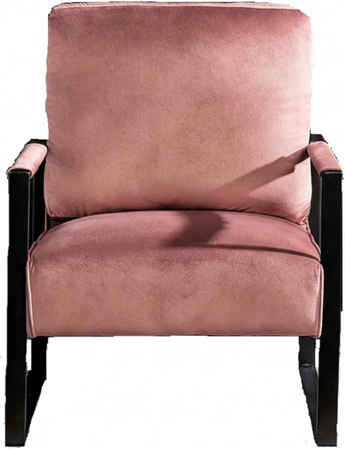 Modern Accent Chair with Durable Square Metal Frame