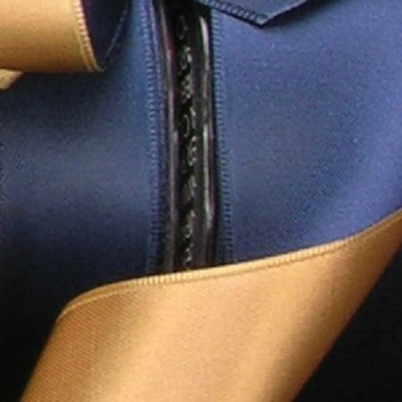 The Ribbon People Navy Blue and Gold Two-Tone Double Face Wired Craft Ribbon 1.5" x 27 Yards