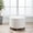 Cream, variant on Wovenbyrd Large Round Storage Ottoman, Lift Off Lid - Cream Polyester