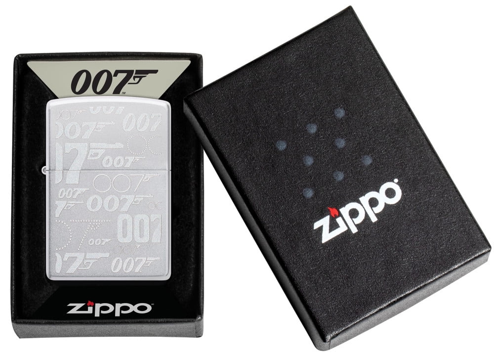 Zippo James Bond Satin Chrome Pocket Lighter