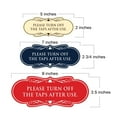 thumbnail image 2 of Designer PLEASE TURN OFF THE TAPS AFTER USE Sign (Blue) - Large, 2 of 5