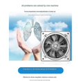thumbnail image 5 of 6Inch Booster Fan Extractor Exhaust Fan Ventilation Pipe Fan for Bathroom Toilet Kitchen Wall Window Stainless Steel Fan, 5 of 5