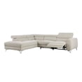 thumbnail image 5 of Lexicon Bienvenue Textured Fabric 2-Piece Power Reclining Sectional in Beige, 5 of 8