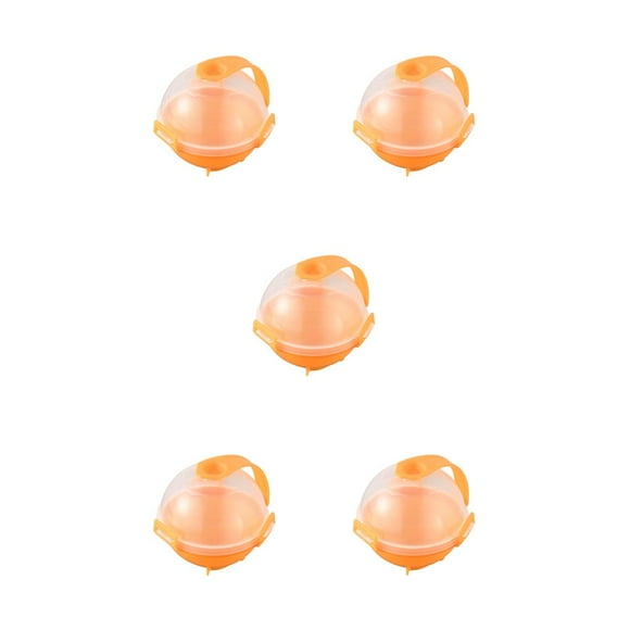 Longjian Ice Ball Mold Freezer Round Beverage Milk Cube Maker Household Kitchen Leak-proof Fridge Making Moulds Accessory Orange 1PC 5Set