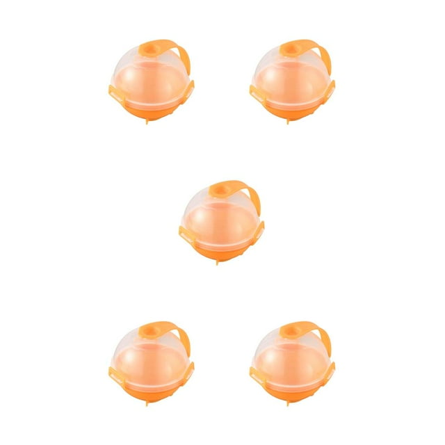 Longjian Ice Ball Mold Freezer Round Beverage Milk Cube Maker Household Kitchen Leak-proof Fridge Making Moulds Accessory Orange 1PC 5Set