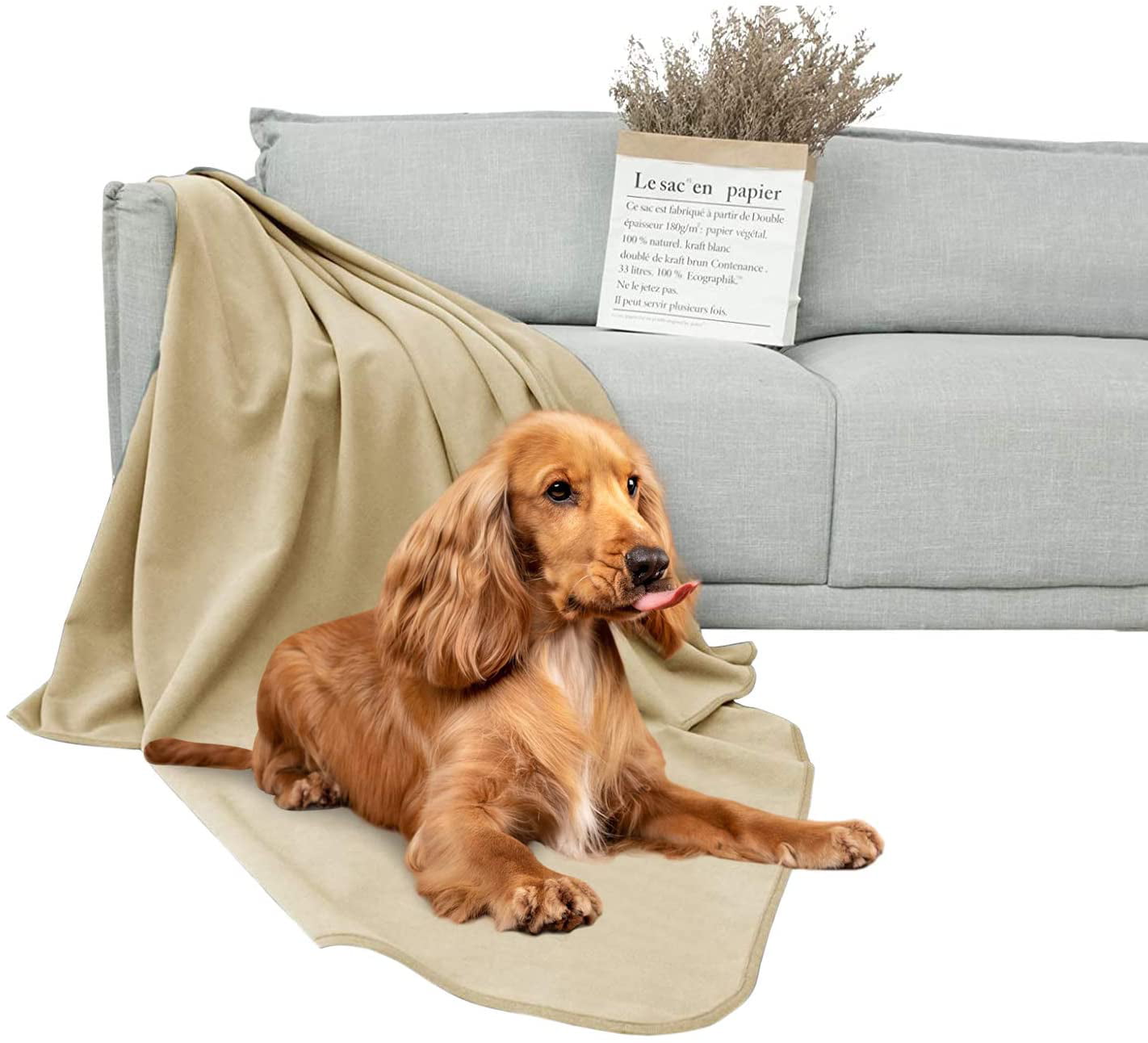Large Warm Blanket Fleece Throw English Cocker Spaniel Dog Bed Chair Car 