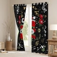 thumbnail image 3 of Manfei Gothic Snake Black Out Curtains,Romantic Red Rose Curtains Pack of 2 (42x63 Each),Boho bohemian Style Bedroom Curtains For Girls Kids,Ultra Soft Home Decor, 3 of 6