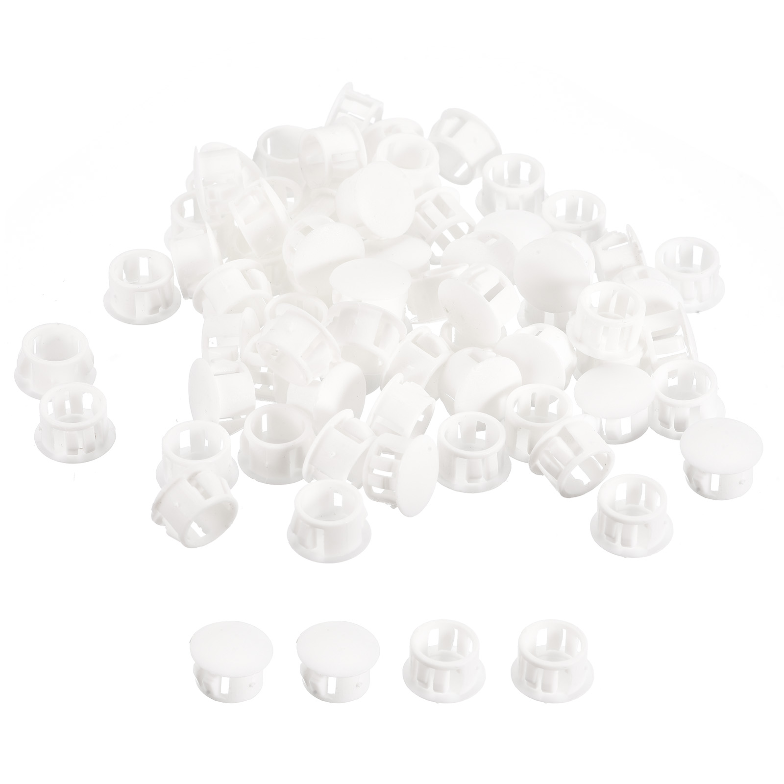 Uxcell 66Pack 35/64" Plastic Hole Plugs Panel Flush Type Knockout