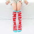 thumbnail image 5 of Esaierr Kids Toddler Girls Printed Socks,3-12 Years Old 3 Pairs Knee-High Cartoon Stockings,Girls Mid-Calf Socks, 5 of 6