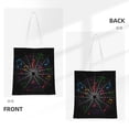 thumbnail image 2 of DouZhe Reusable Grocery Bags, Music Notes Cartoon Spider Web Lightweight Polyester Canvas Cloth Tote Bag for Travle Gym Shopping School, 15" x 16", 2 of 7