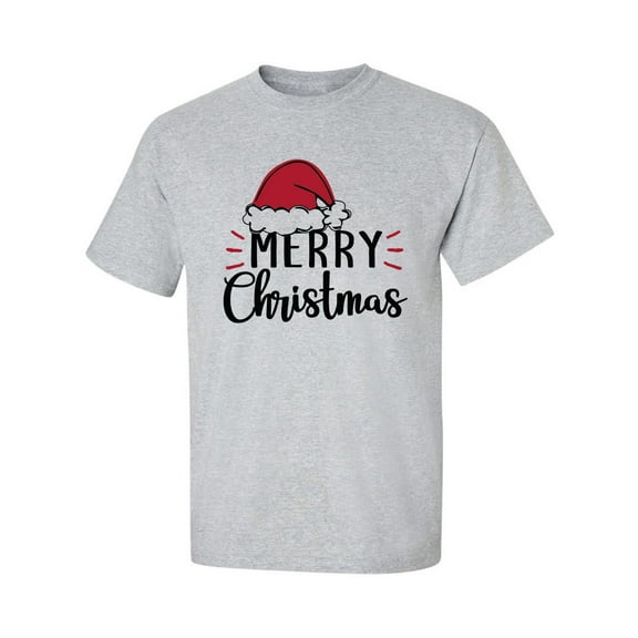 Merry Christmas Hat Adult Short Sleeve T-shirt