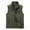 Olive Green, variant on Lovskoo Men's Outdoor Casual Sleeveless Cargo Jackets Fleece Lined Stand Collar Full Zip Coats Warm Outwear Padded Vest Coats Gray