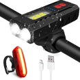 thumbnail image 1 of Bike Lights, 4000mAh, Powerful LED Light Set USB Rechargeable Waterproof, 5 Modes Bicycle Headlight, for Cycling MTB, VTC etc., 1 of 4