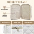 thumbnail image 4 of TSOVTHRID Dove Cross Book Flower Print Bible Bag Bible Cover Cases with Portable Handle, Quilted Carrying Book Case for Bibles Study Multi-Functional, Christian Gift, White, 4 of 7