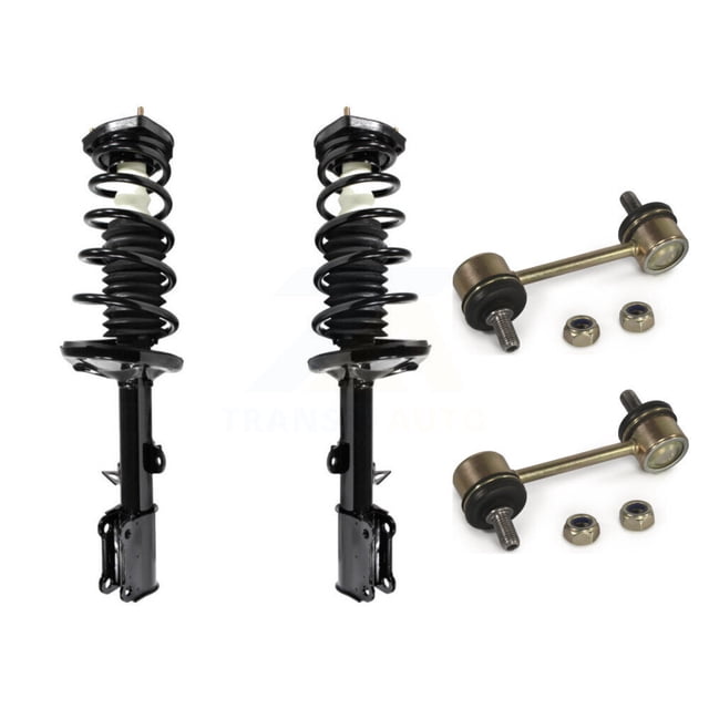 Transit Auto Rear Complete Shock Assembly and TQ Link Kit for Car Toyota Corolla Prizm Chevrolet Geo - Left Right Side (Driver Passenger) KSS-104201