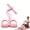 Pink, variant on Multifunction Elastic Yoga Resistance Band, 8-Tube Pedal Puller with Handles, Full Body Exercise for Abdomen, Arms & Legs, Home, Travel