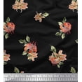 thumbnail image 1 of Soimoi Cotton Duck Fabric Leaves & Lily Floral Print Fabric by Yard 42 Inch Wide, 1 of 3
