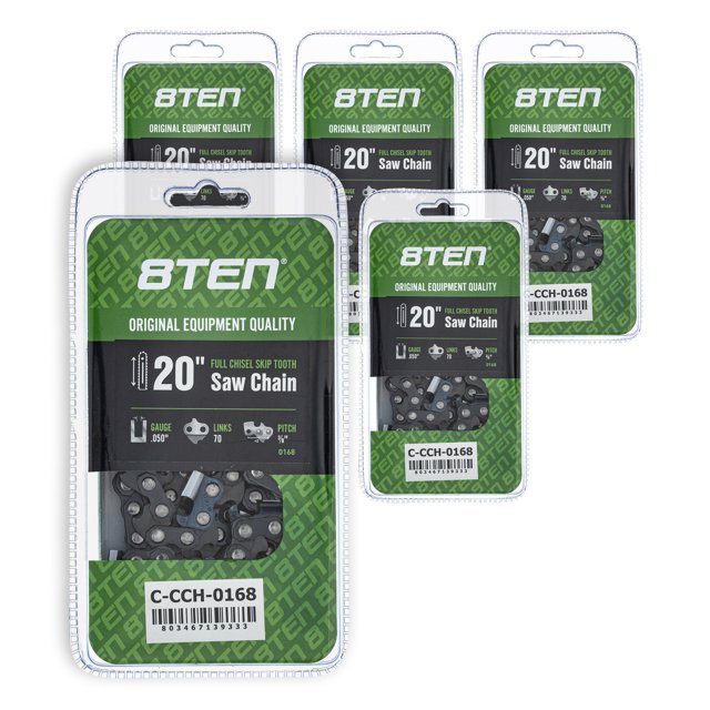 Chaîne de Tronçonneuse à Dents Sautantes Entièrement Biseautée 20 Pouces.050 3/8 70DL pour Echo, Lot de 5 810-CCC2380H