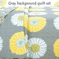 thumbnail image 5 of Copper Grove  Craigmore Gray Yellow Floral Print Quilt Bedding Set King 3 Piece, 5 of 5