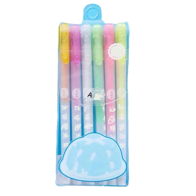 School savings Three Effect Jelly Pen Fluorescent Pen Glass Painting Pen Hand Account Pen Student Color Gel Pen 3ml