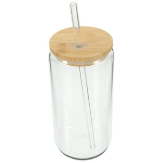 Vaso de vidrio con tapa de bambú Easton de 12 oz