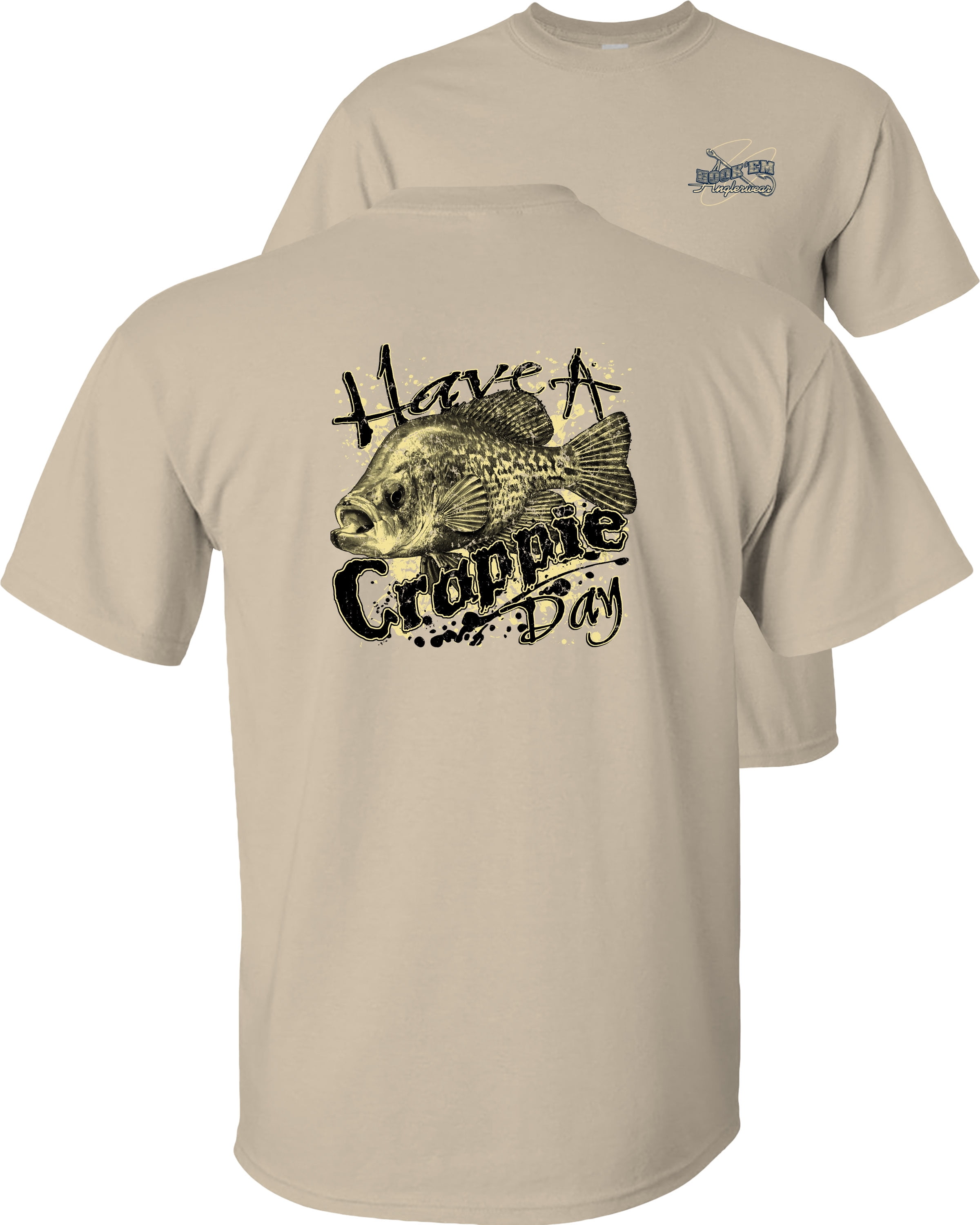 Fair Game Have a Crappie Day T-Shirt, Fishing Graphic Tee-Ice Grey-M 