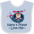 thumbnail image 3 of Inktastic Nana and Poppy Love Me Boys Baby Bib, 3 of 4