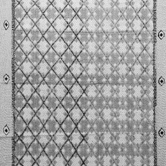 Ahgly Company Indoor Square Abstract Gray Modern Area Rugs, 8' Square