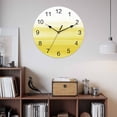 thumbnail image 2 of Wall Clock Yellow White Clocks PVC Silent Non-Ticking Battery Operated Decorative Ombre Abstract Round Clock for Home Living Room Kitchen Bedroom Office School Wall Decor 14 Inch, 2 of 9