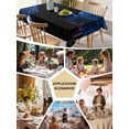 thumbnail image 6 of Blue Rose Tablecloth Rectangle Table Cloth 60x102, Waterproof Tablecloth Outdoor Table Cloth, Vintage Abstract Garden Flower Floral Black Washable Table Cover for Kitchen Dinning Party, 6 of 8