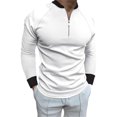 thumbnail image 1 of LUXUR Mens Crew Neck Pullover Athletic Running Tee White S, 1 of 3