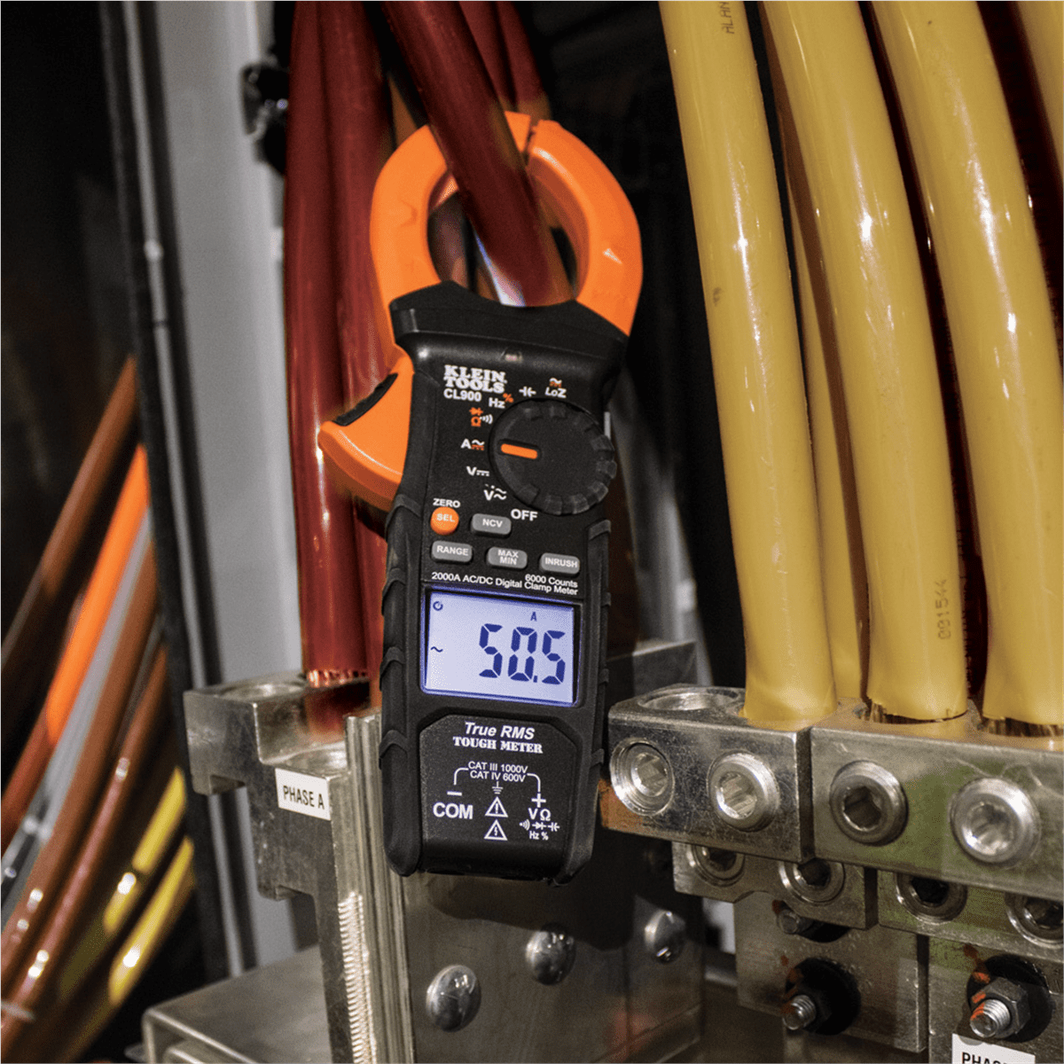 Klein Tools Digital Clamp Meter, AC Auto-Range TRMS, Low Impedance (LoZ), 2000 Amp
