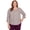 Plum multi, variant on Alfred Dunner Womens Plus-Size Textured Shimmer Space Dye Top With Necklace