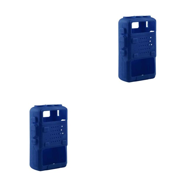 Shengyu Silicone Walkie Talkie Protective Case Interphone Radio Protector Pouch Blue 2Set