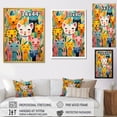 thumbnail image 4 of Designart "Colorful Creatures Nursery Animal Pattern III" People Framed Wall Art - Farmhouse Colorful Animal Nursery Living Room Framed Canvas Art, 4 of 6